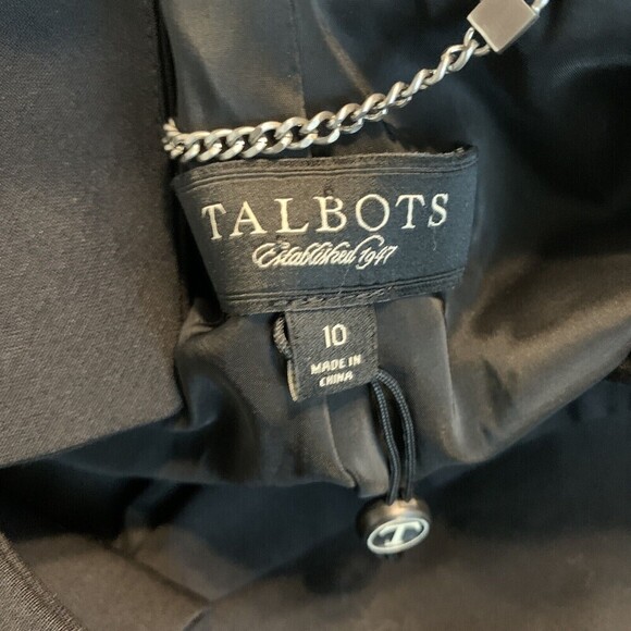 Talbots Womens Size 10 Black Wool Blend Stretch Blazer Career Jacket - Picture 4 of 6